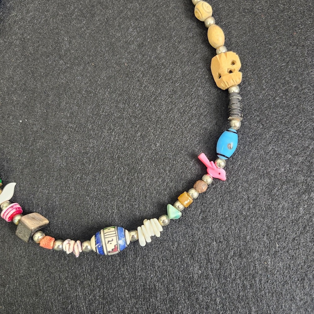 Multicolor Fun Multi Shape‎ Beaded Fashion Necklace Birds - Picture 3 of 4